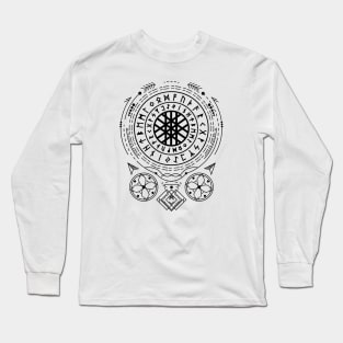 Web of Wyrd | Norse Pagan Symbol Long Sleeve T-Shirt